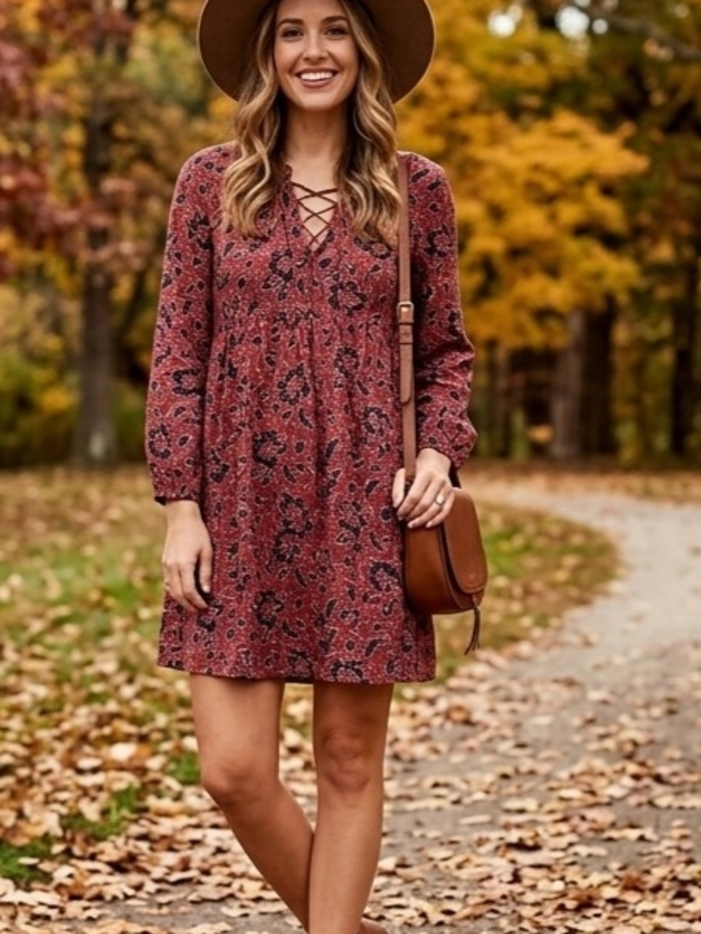 Madewell Assam Babydoll Paisley Lace-Up Mini Silk Dress Maroon Sz S Boho Autumn
